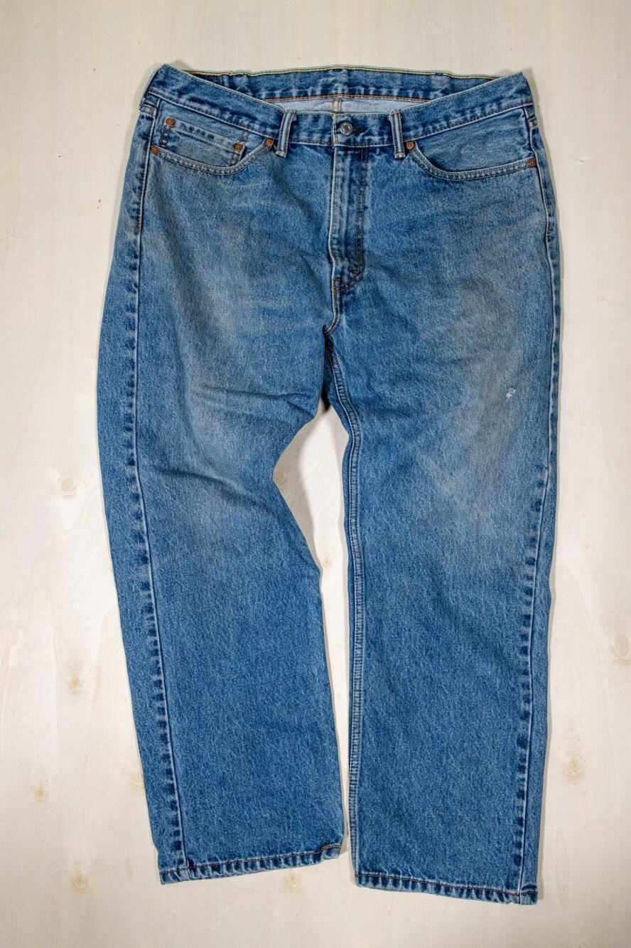 Levi’s 505 Jeans Men’s 38x29 Blue Regular Fit Straight Leg Faded Wash Denim